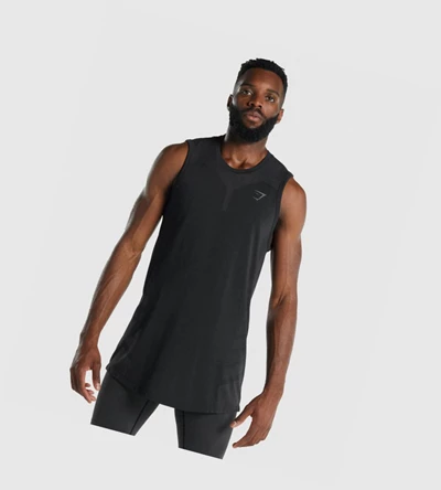 Gymshark 315 Singlet Herre Svarte | IXLATO687