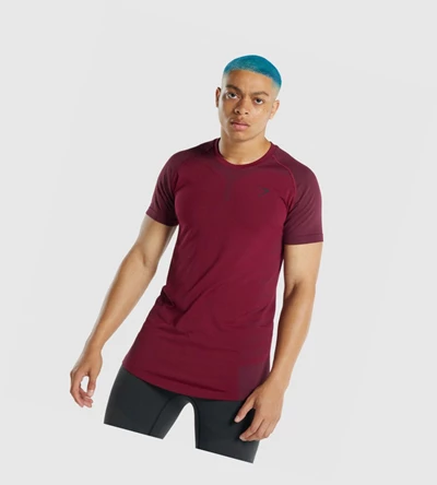 Gymshark 315 T-skjorte Herre Burgunder | RWUIEJ957