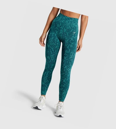 Gymshark Adapt Animal Seamless High Waisted Leggings Dame Turkis | EPCSQV158