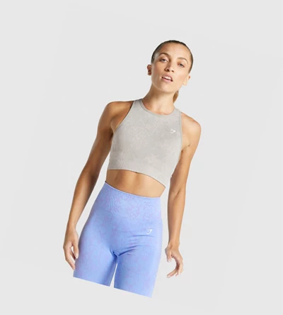 Gymshark Adapt Animal Seamless Sports Bh Dame Grå | PMOTVX281