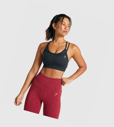 Gymshark Adapt Fleck Seamless Sports Bh Dame Svarte | PUCHQN935