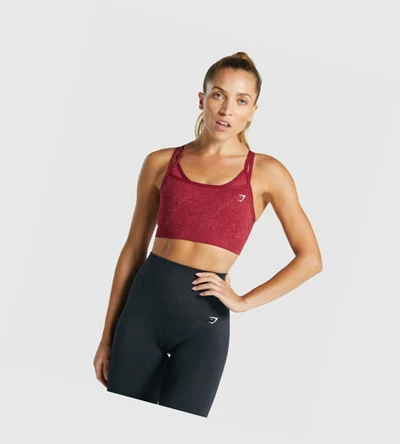 Gymshark Adapt Fleck Seamless Sports Bh Dame Burgunder | VJSCQW319