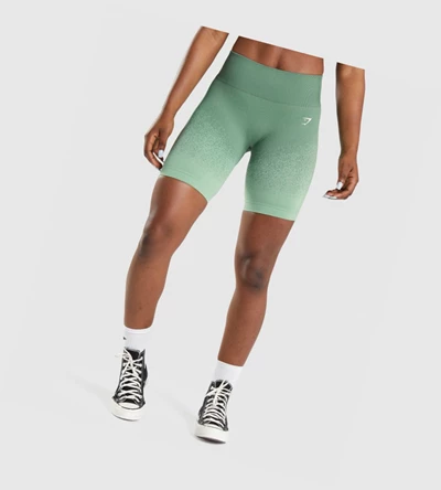 Gymshark Adapt Ombre Seamless Cycling Shorts Dame Grønn Lyse Grønn | HJNSMZ830