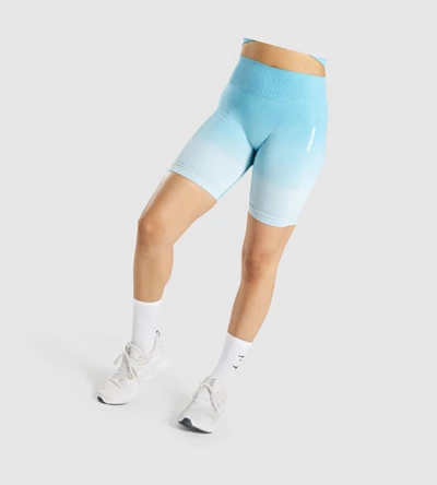 Gymshark Adapt Ombre Seamless Shorts Dame Lyse Blå Lyse Blå | RGPCYO715