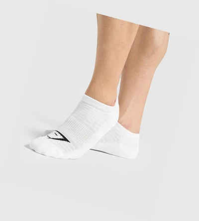 Gymshark Ankle 3pk Sokker Dame Hvite Lyse Grå Svarte | OGVLSB032