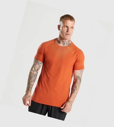 Gymshark Apex Contrast T-skjorte Herre Rød | FEVYMW210