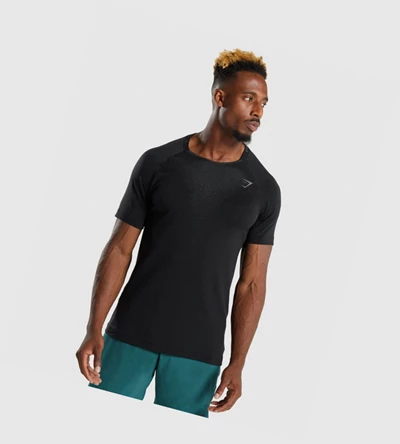 Gymshark Apex Contrast T-skjorte Herre Svarte | AGBXPM192