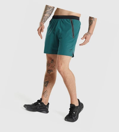 Gymshark Apex Perform Shorts Herre Turkis | NXFKTI489