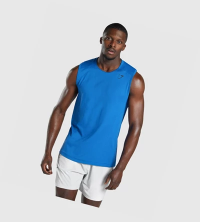 Gymshark Apex Seamless Singlet Herre Blå | ITCZQX175