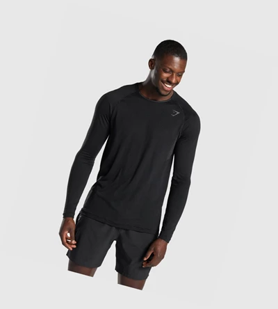 Gymshark Apex Seamless T-skjorte Herre Svarte | MGBRCT321