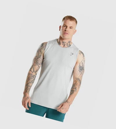 Gymshark Apex Singlet Herre Lyse Grå Grå | LEDMYB756