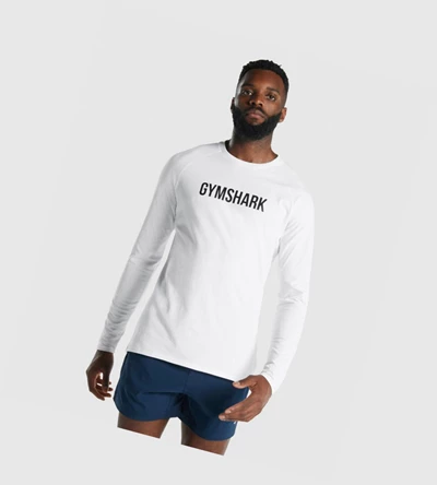 Gymshark Apollo T-skjorte Herre Hvite | IZOLXB951