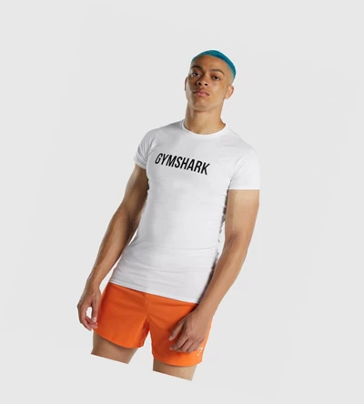 Gymshark Apollo T-skjorte Herre Hvite | ZOHYAR389