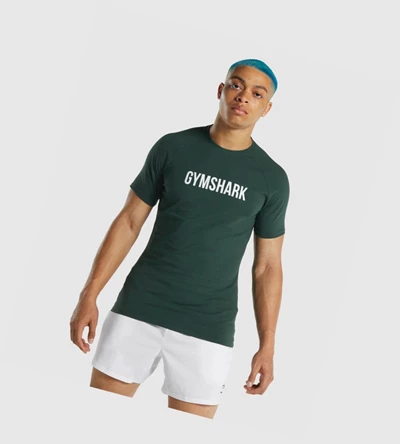 Gymshark Apollo T-skjorte Herre Mørke Grønn | NVLFCS429