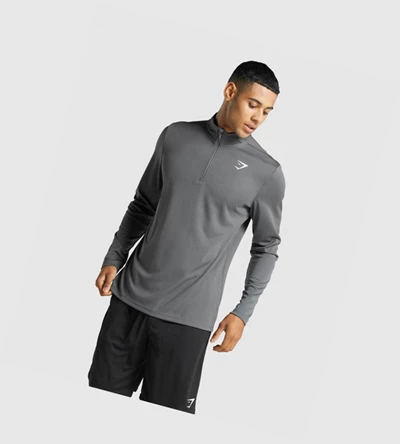 Gymshark Arrival 1/4 Zip Klær Herre Grå | ZSKMHE741