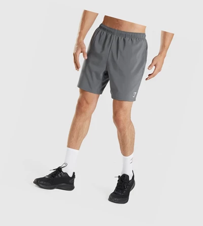 Gymshark Arrival 7" Shorts Herre Grå | OUCRKD273