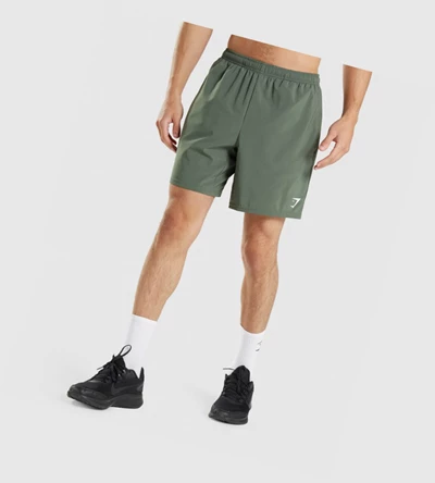 Gymshark Arrival 7" Shorts Herre Grønn | YXVRIC201