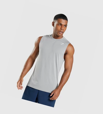 Gymshark Arrival Ermeløse Singlet Herre Grå | WMIBZQ096