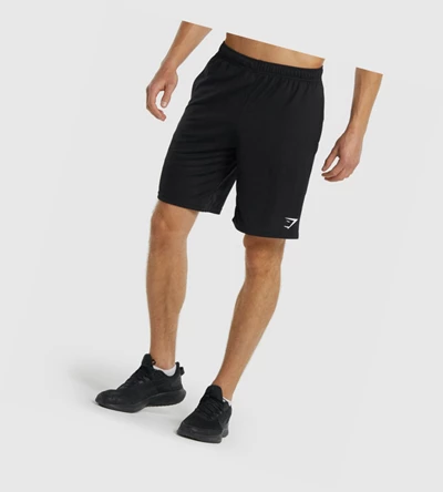 Gymshark Arrival Knitted 9" Shorts Herre Svarte | HYVRPL802