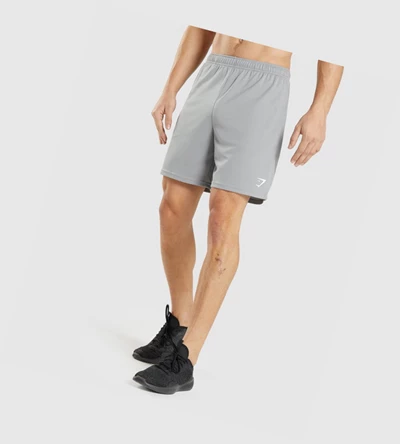 Gymshark Arrival Knitted Shorts Herre Grå | DVIBSU953