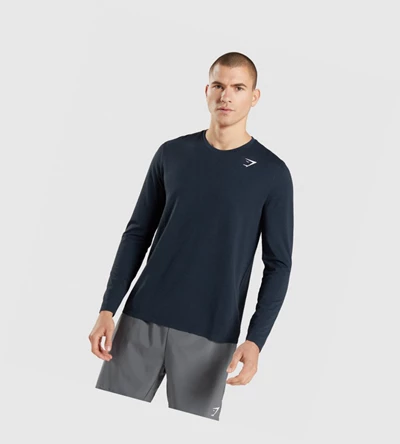 Gymshark Arrival Seamless T-skjorte Herre Marineblå | GLTQMJ504