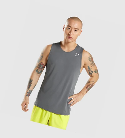 Gymshark Arrival Singlet Herre Grå | QTAYNK675