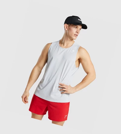 Gymshark Arrival Singlet Herre Lyse Grå | NSHKXY130