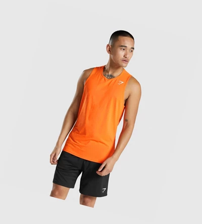 Gymshark Arrival Singlet Herre Oransje | JSOYNW815