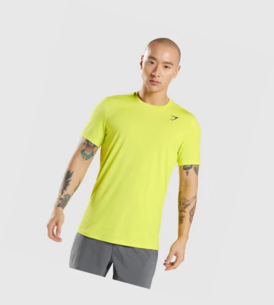 Gymshark Arrival T-skjorte Herre Gul | HEALWM796