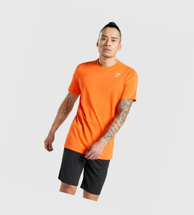 Gymshark Arrival T-skjorte Herre Oransje | FWYXSO960