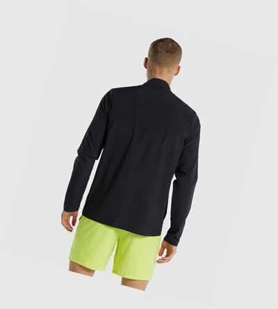 Gymshark Arrival Woven Full Zip Jacket Klær Herre Svarte | PZVRGL105