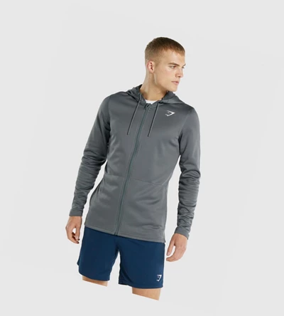 Gymshark Arrival Zip Up Klær Herre Grå | PIZJQD175