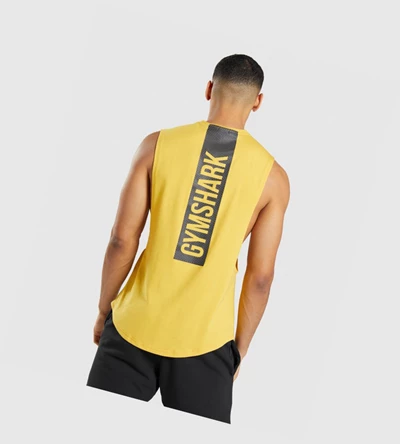 Gymshark Bold Drop Arm Singlet Herre Gul | KPROGV947