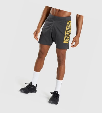 Gymshark Bold Shorts Herre Svarte Grå | SMRBEW264