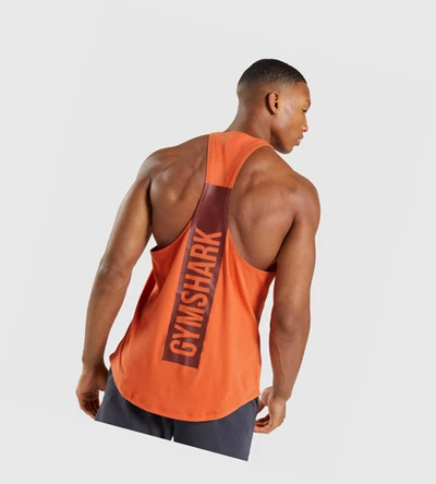 Gymshark Bold Singlet Herre Oransje | VDPWNY198