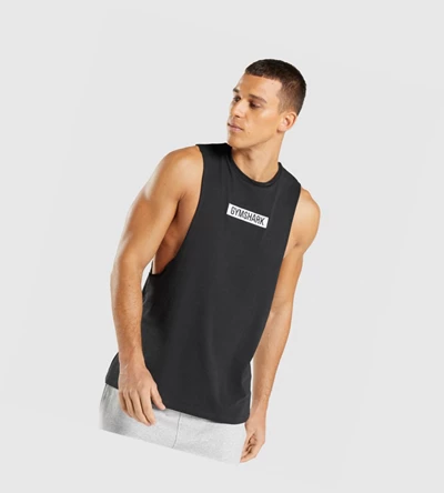 Gymshark Central Drop Arm Singlet Herre Svarte | WUMFTZ946