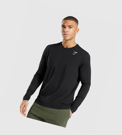 Gymshark Crest T-skjorte Herre Svarte | VTRQCE932