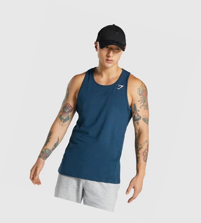 Gymshark Critical 2.0 Singlet Herre Marineblå | IZPXLK326