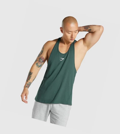 Gymshark Critical 2.0 Singlet Herre Mørke Grønn | YJLCBW614