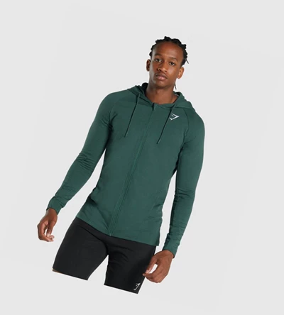 Gymshark Critical 2.0 Zip Up Klær Herre Mørke Grønn | GDTCXE427