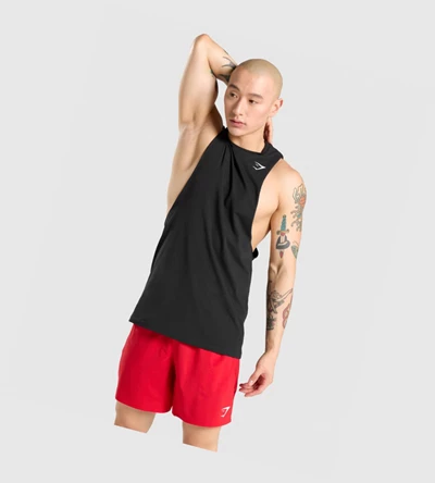 Gymshark Critical Drop Arm Singlet Herre Svarte | KQIZUD127