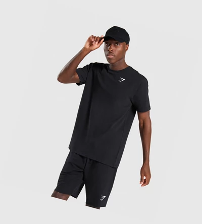 Gymshark Critical Regular Fit T-skjorte Herre Svarte | TAPBYK632