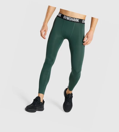 Gymshark Element Baselayer Joggebukser Herre Mørke Grønn | HDQOJL893