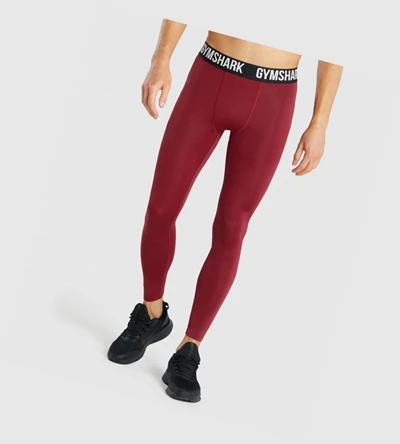 Gymshark Element Baselayer Joggebukser Herre Burgunder | LGVMKB160