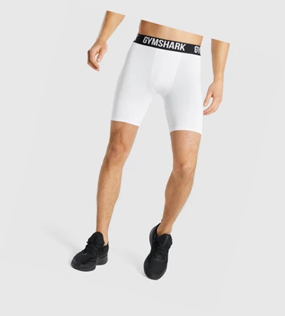 Gymshark Element Baselayer Shorts Herre Hvite | DUPSXM249