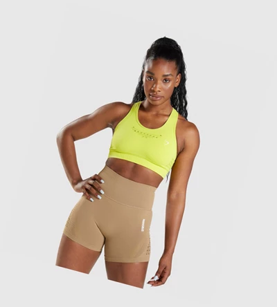 Gymshark Energy Seamless Sports Bh Dame Gul | JOMFEC175