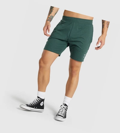 Gymshark Essential 7ﾔ Shorts Herre Mørke Grønn | GDNVAZ830