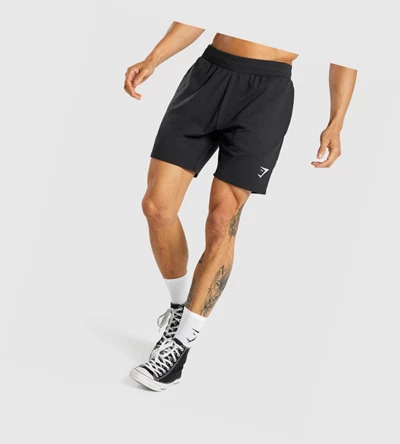 Gymshark Essential 7ﾔ Shorts Herre Svarte | EBZQDM953