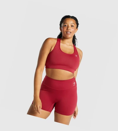 Gymshark Essential Racer Back Trenings Sports Bh Dame Burgunder | TWLUQI298