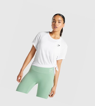 Gymshark Essential T-skjorte Dame Hvite | UCFQKV291